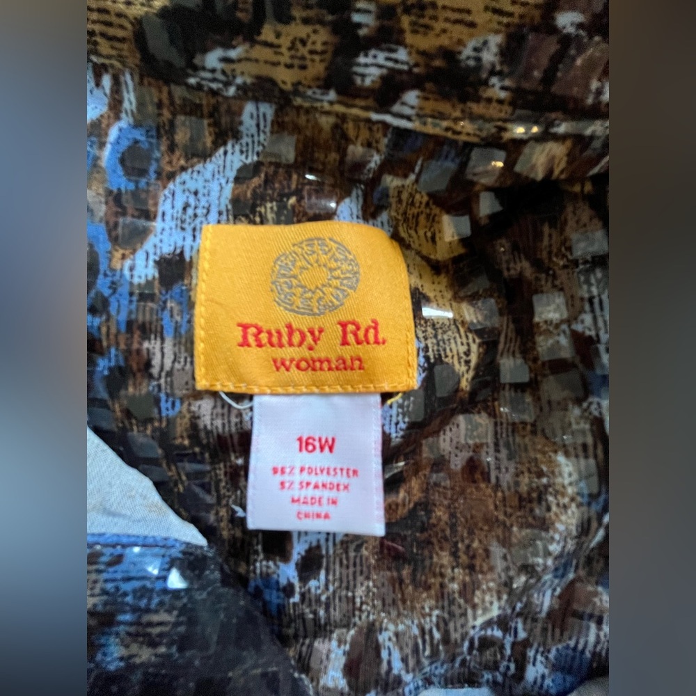 Ruby Rd. Multicolor Patterned Jacket Size 16w - image 4